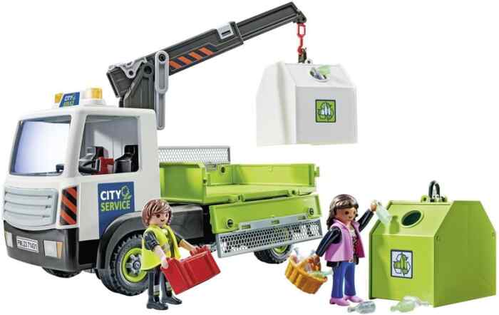 Playmobil Όχημα Περισυλλογής Κάδων Ανακύκλωσης Γυαλιού (71431)