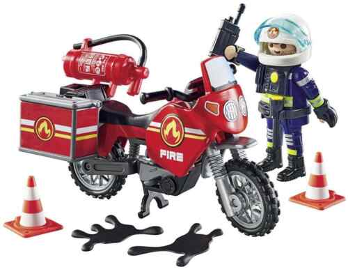 Playmobil Πυροσβέστης Με Μοτοσυκλέτα (71466)